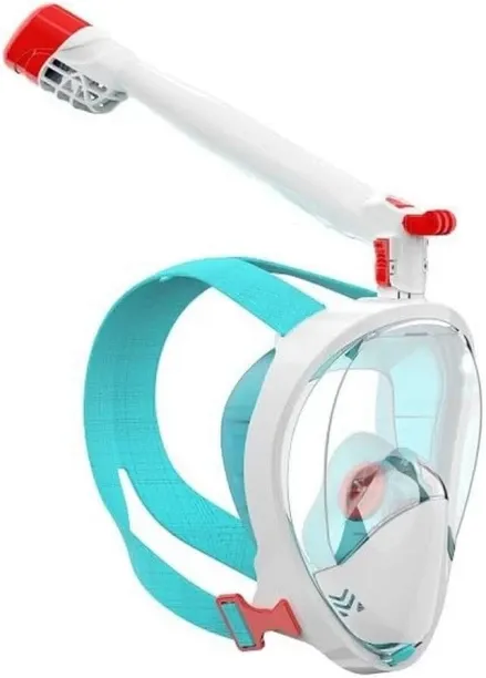 Jack Brown 180-Degree View Easy Breath Full Face Snorkeling Mask (S-M) Snorkelling Cap