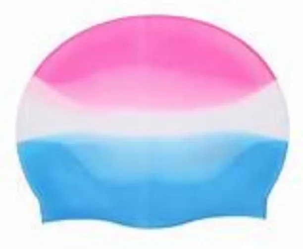 ByteBuy SplashWave Multi-Coloured Silicone Swim Cap Swimming Cap