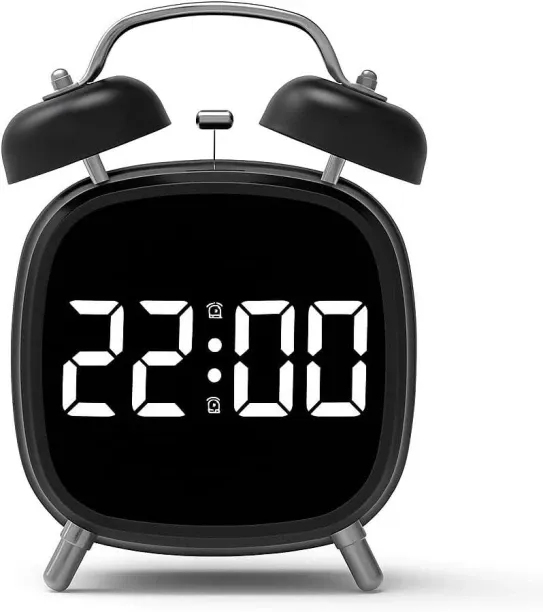 OJEES Metal Analog-digital Table Clock