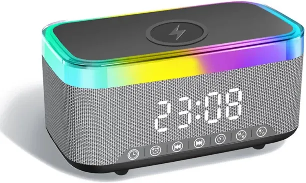 Bloo Plastic Analog-digital Table Clock