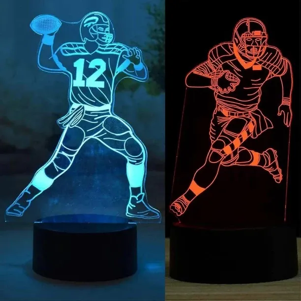 Huanix Remote Control Night Light Lamp Ucaleen American Football Rugby Competition 2 Pattern 1 Set …