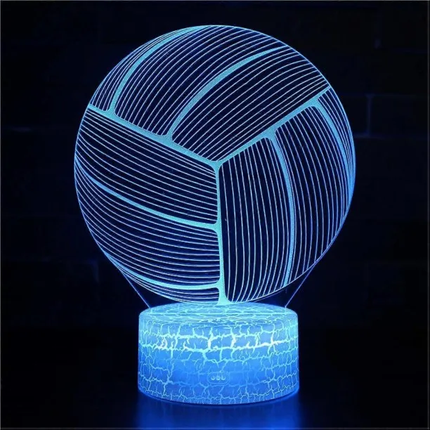 Huanix Remote Control Night Light Lamp 3D Illusion Lamp Volleyball 3D Table Lamp Children Bedroom L…