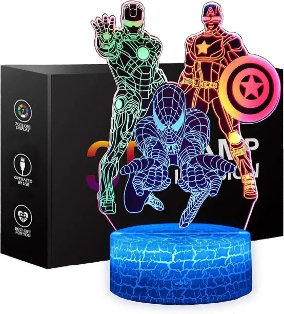 Huanix Remote Control Night Light Lamp Boys Toys Night Light for Kids, 3D Illusion Bedroom Lamp RGB…