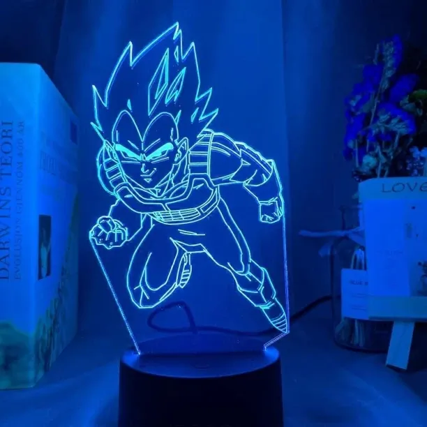 Huanix Remote Control Night Light Lamp Anime Gohan VS Cel Figure Lamp 3D Night Light Bedroom Lamp R…