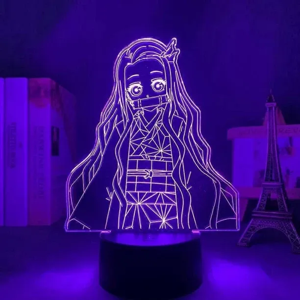 Huanix Remote Control Night Light Lamp Demon Slayer Nezuko Kamado lamp Anime LED Decor Lighting Bed…