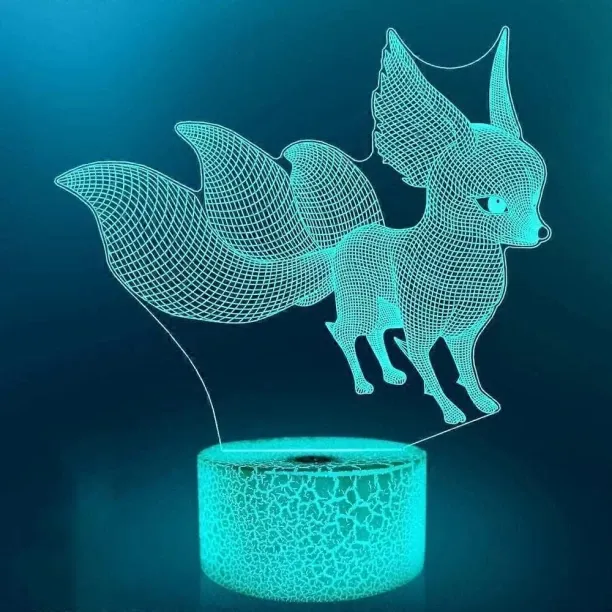 Huanix Remote Control Night Light Lamp Animal Fox Toys 3D Illusion Night Light Smart Touch Bedroom …
