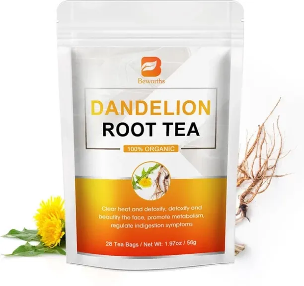 Beworths Organic Dandelion Root 28 Day Herbal Tea for Liver and Immune System Support Herbal Tea Pa…