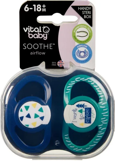 Vital Baby SOOTHE™ | Airflow 6-18mth (2pk) Explore Soother