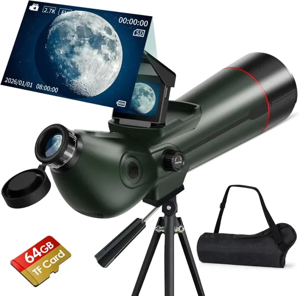 Zuosheng Digital Electronic Telescopes with 4K Astrophotography Camera, Internal and Externat Dual …