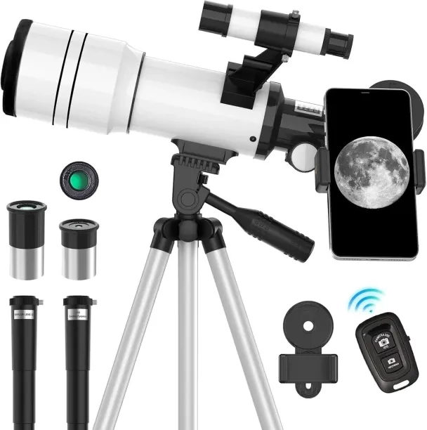 Milky Way Telescope for Adults & Kids, 70mm Aperture Astronomical Refractor Telescopes for Astronom…