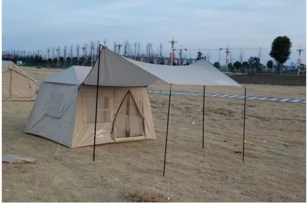 Generic air tent detachable large glamping tent with integrated tarp. Camping Tent