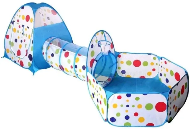 MSN Tunnel Tent Castle Play Tents 3 In 1 Portable Foldable Ocean Ball Baby Playing House Kids Tent …