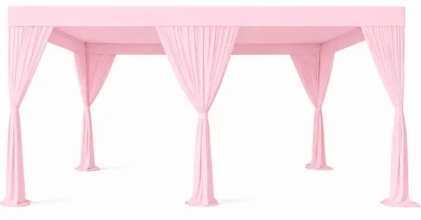 Buthelezi Cabana tent 3x3 Only Top Strecth Material Baby pink Beach Cabana