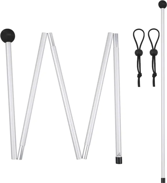 ALANES Foldable Beach Canopy Tent Pole Portable Support Pole Tent Stakes