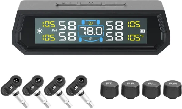 happyfun Tire pressure detector Solar tire pressure monitoring upgrade car ambient temperature dete…