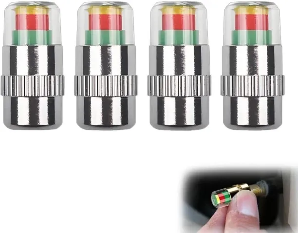 Happyfun Tire Pressure Monitoring Valve, 2026 Upgraded Car Tire Pressure Monitor Valve Stem Caps St…