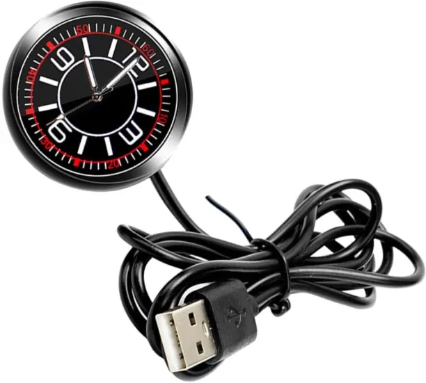 Pofufusm Decorative Car Clock Night Visibility Digital Clock Stick Dashboard Watch for Car Interior…