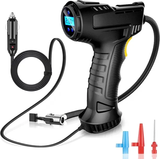WEIWEISTORE 120W Car Air Pump Wireless/Wired Electric Car Tire Inflatable Pump Portable Air Compres…