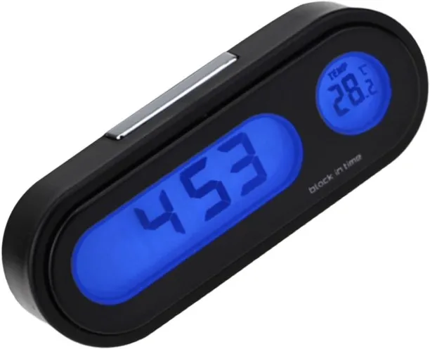 Pofufusm Multi-Function Vehicle Mounted Clock Indoor Thermometer Digital Temperature Monitor Long-L…