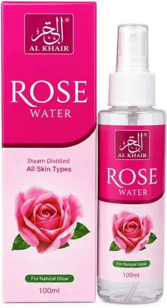 Al-Khair Rose Water Facial Toner Spray for All Skin Types for Men & Women