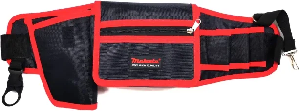 MAJESTA Canvas Belt-Mount Tool Bag with Drill Holster Canvas Tool Bag