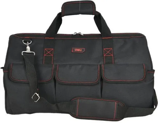 DELI Heavy Duty Tool Bag – 600D Oxford Cloth, Multi-Pocket Storage (18 Pockets), Waterproof & Durab…