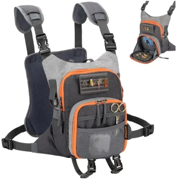 marevic Tool bag storage vest, outdoor fishing supplies storage chest bag Polyester Tool Bag