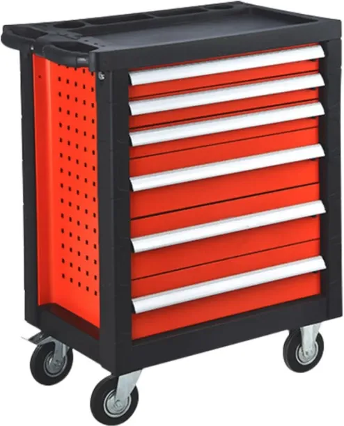 reich Hand Toolbox / Mechanics Tool Trolley Set Including 200 Pieces - Tool Cart Tool Box with Tray