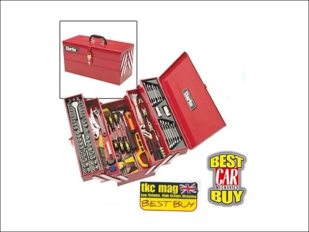 Clarke CHT641 199 piece DIY Tool Kit with Cantilever Tool Box with Removable & Fixed Trays