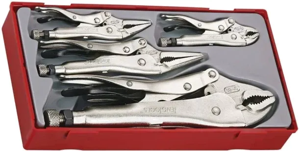Teng Tools Power Grip Pliers Tray (Vice Grip), 5 Pieces - TTVG05 Hand Tools