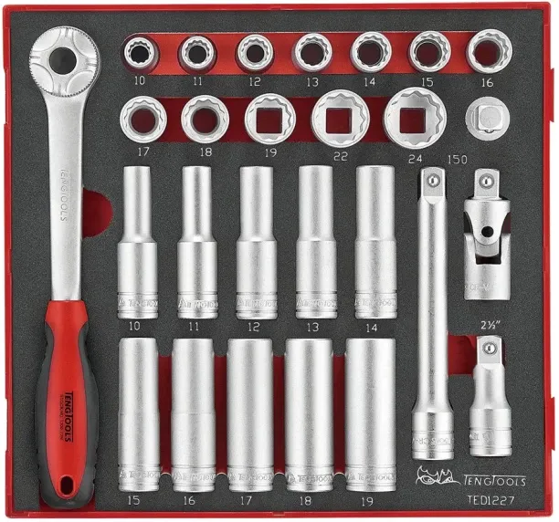 Teng Tools 27PC 1/2inch Drive Socket Set in EVA Camping & Hiking Hand Tools