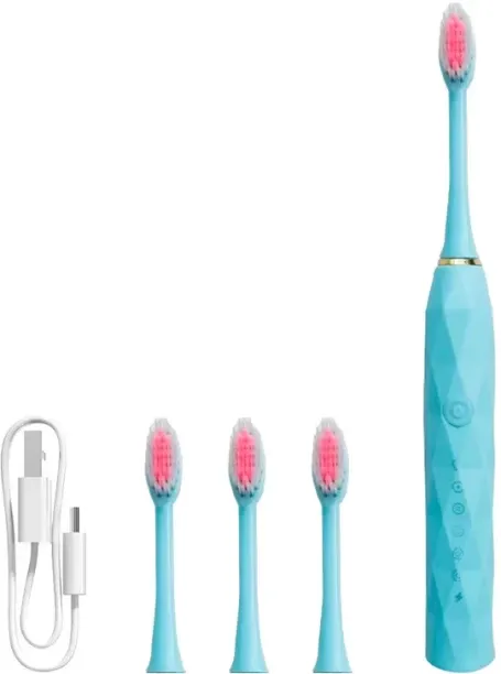 generic Toothbrushes Adult Soft With 4 PSC Brush Heads 6 Modes Soft Toothbrush