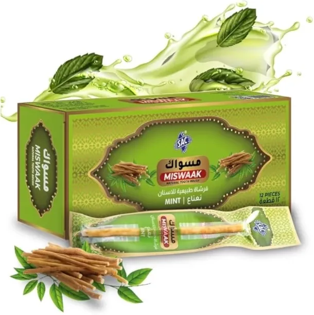MISWAAK Miswak Mint Natural Toothbrush Sticks | Herbal Wood Chewing Sticks | Traditional Oral Care …
