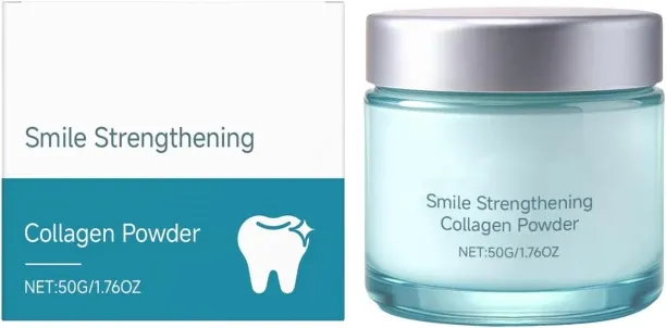 Bloo Collagen Powder, Collagen + Hydroxyapatite Gum Toothpaste Care Powder, Smile Strengthening Col…