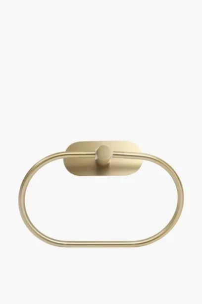 Aura Metal Adhesive Towel Ring – No Drill Wall Mounted Holder Stainless Steel Ring Towel Holder