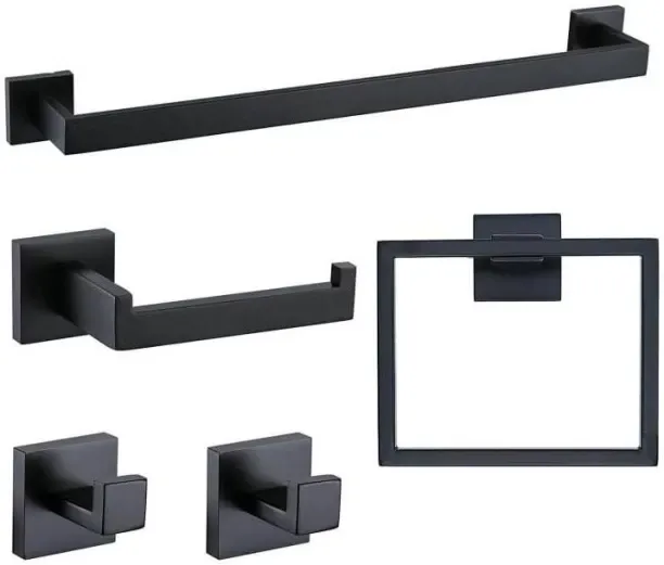No Brand Bathroom Accessories Hook Towel Set Stainless Steel Rack Towel Holder