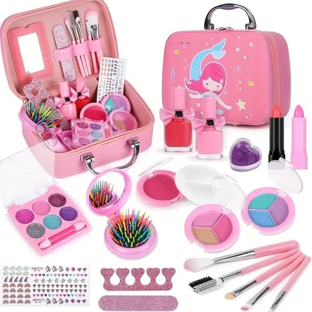 Globality Kids Toys for Girls Real Makeup Kit Armor Sets