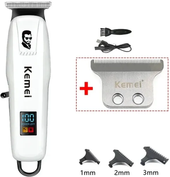 KEMEI (KM-PG2321-3 Blade)Professional Hair Cutting Machine Electric Hair Clipper Cordless Trimmer f…