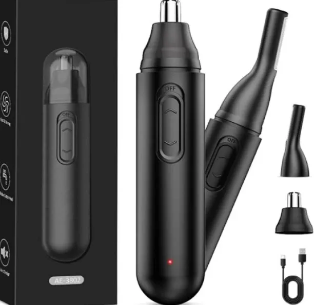 XINhui 2-in-1 painless multifunctional nose and ear hair trimmer for both men and women, USB rechar…