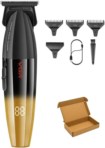 KEMEI (906 Gold Carton)Fade Professional Hair Clipper for Men Cordless Clippers Trimmers Set USB Ch…