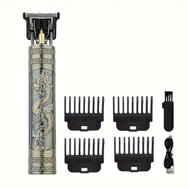 MAX (bronze)T9 mini small size barber device is easy to carry travel repair hair shaving shaving si…
