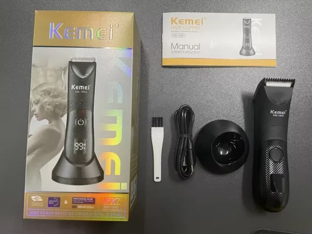 KEMEI (KM-1840.)KM-1840 Waterproof Hair Trimmers For Men Multi-functional Cordless Rechargeable Ele…
