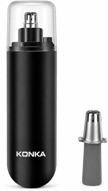 Konka USB Rechargeable Nose & Ear Hair Trimmer with Extra Blade Portable Groomer Trimmer