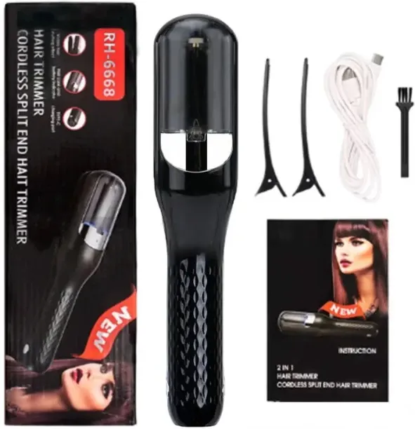 MAX (Black)Automatic Hair Trimmer Split Ends Remover Professional Split Ends Hair Trimmer Remove Da…