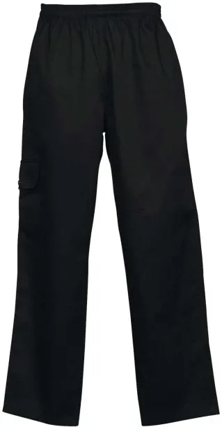 BAKERS & CHEFS 000000000341158005_EA Boys & Girls Cotton Blend Black Trousers