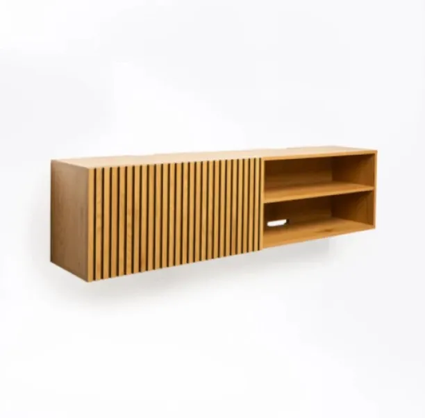 ISSY 1 Door & Shelves Floating Engineered Wood TV Entertainment Unit