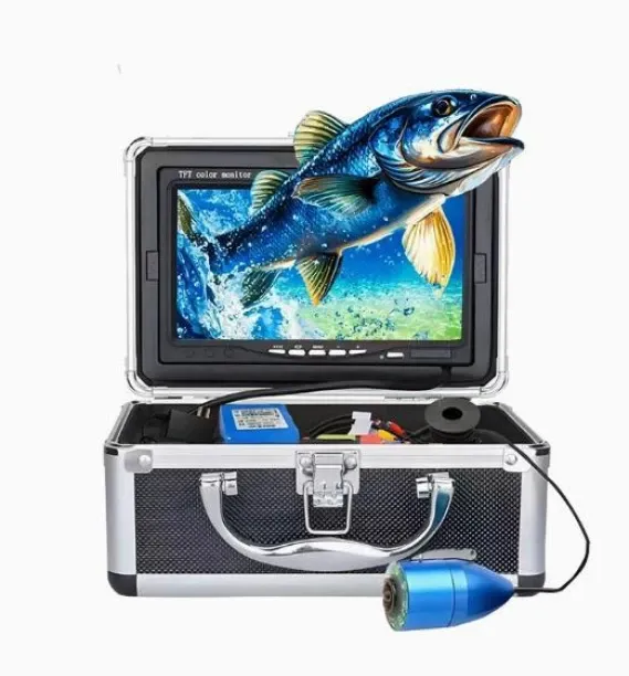 BOWENSTORE HD Underwater Fishing Camera 98FT,with 18 White+18 IR Lights,7'' 1080P DVR Monitor,Water…