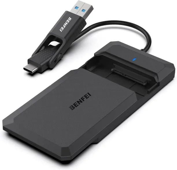 BENFEI 000346BLACK 2.5 inch USB-A / C 3.0 Male 2.5" SATA III HDD/SSD Enclosure