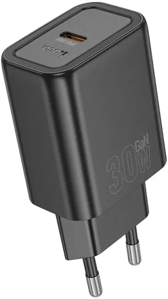 Hoco. N63 PD30W Fast Charger (USB-C + USB-A, EU Plug) USB Adaptor