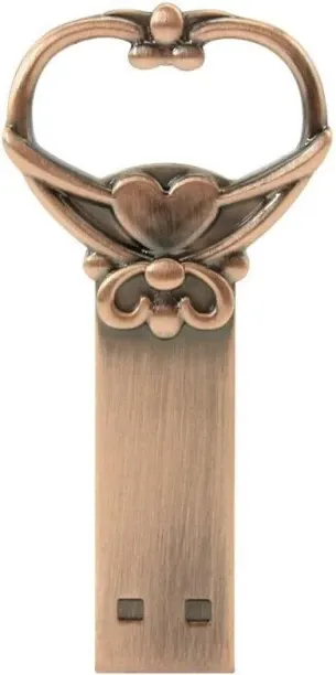 Solala Novelty Cool Metal Love Knot Key Shape 128GB USB 2.0 Flash Drive Cute Pen Drive Memory Stick…